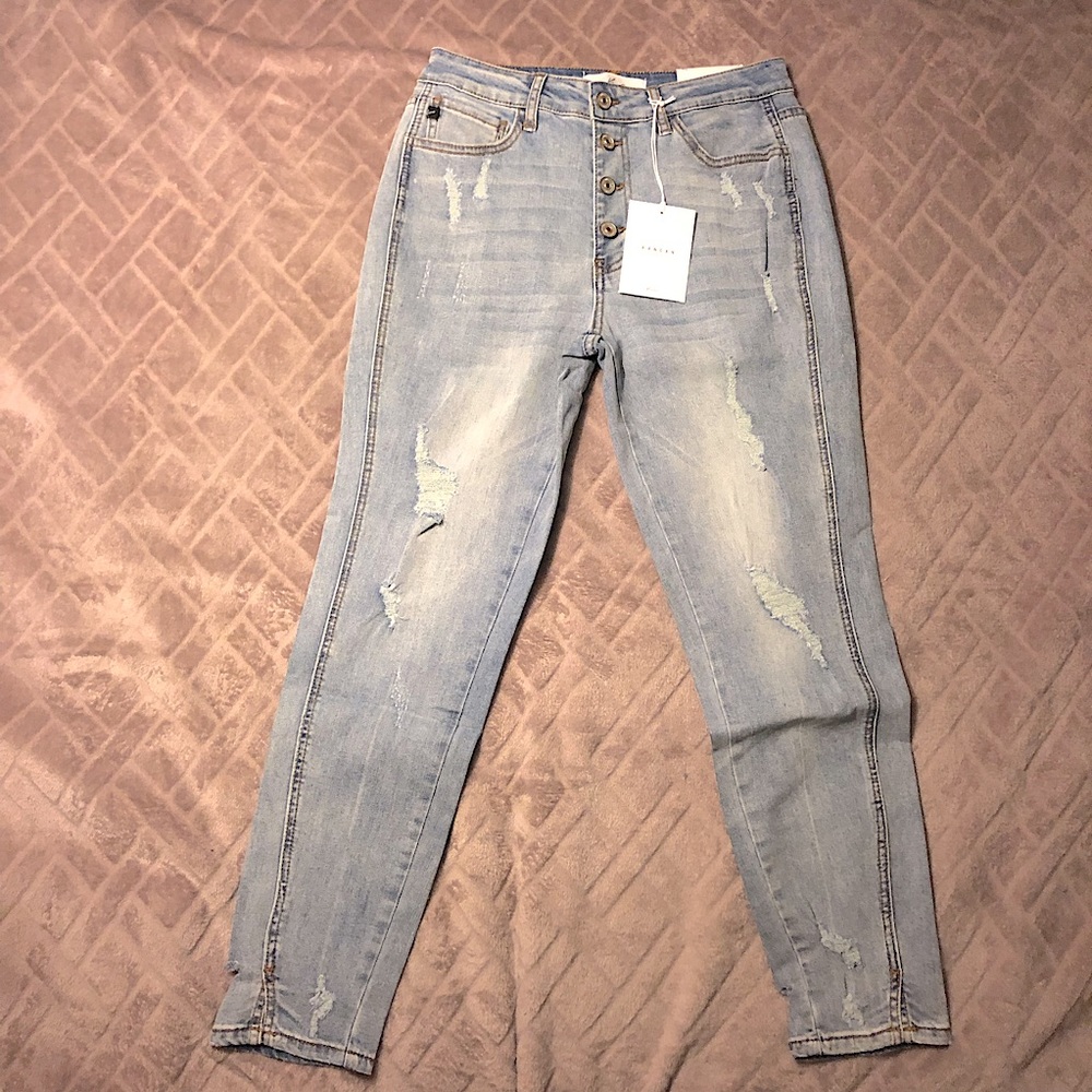 LAST 1! 5🌟 SELLER Billie Split Ankle Distress Skinny Jean - Picture 6 of 8